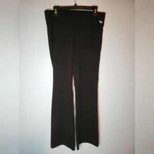 Womens Large PINK Victoria's Secret Yoga Pants, Black Bootcut Legging EUC